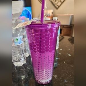 Dunkin 2025 Valentine's Day Tumbler NWT Purple